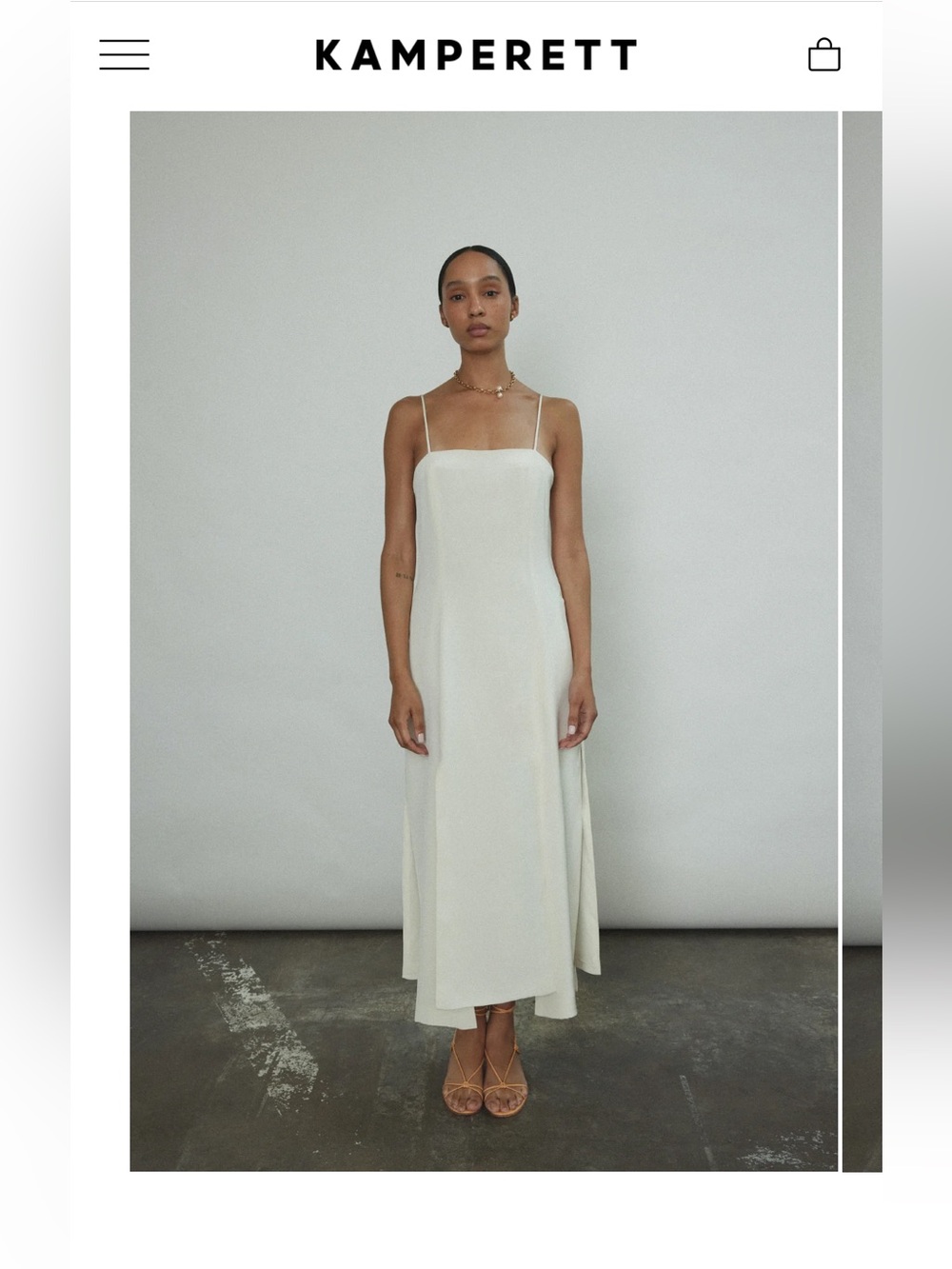 Kamperett Theodora Dress XL in Ivory